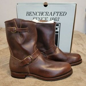 NEW Frye John Addison Engineer 86174 Men's Brown Leather Casual Dress Boots USA
